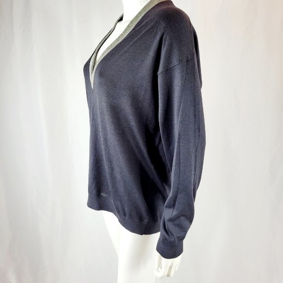 Brunello Cucinelli Women Cashmere Black Sweater - Picture 4 of 8